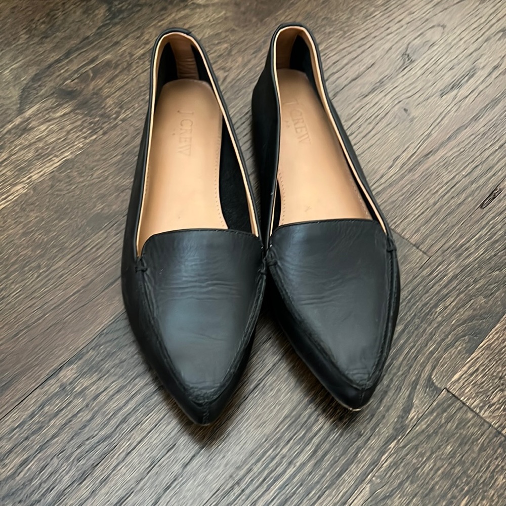 Jcrew Black Leather Loafers